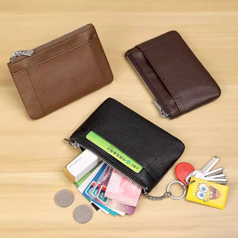 新款拉链迷你零钱包简约便携卡夹