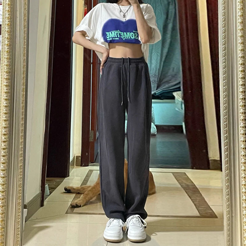 运动裤女2026早春新款宽