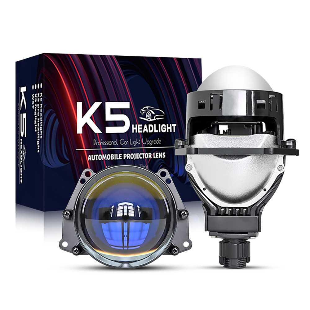 K5双光透镜3寸2.5寸双灯杯65W大功率汽车LED大灯LED车灯H4 H7 H11