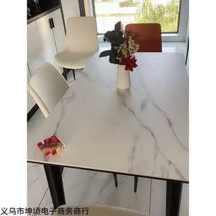 极简家用凳子餐厅简约接待洽谈白色靠背写字餐桌椅子 轻奢餐椅意式