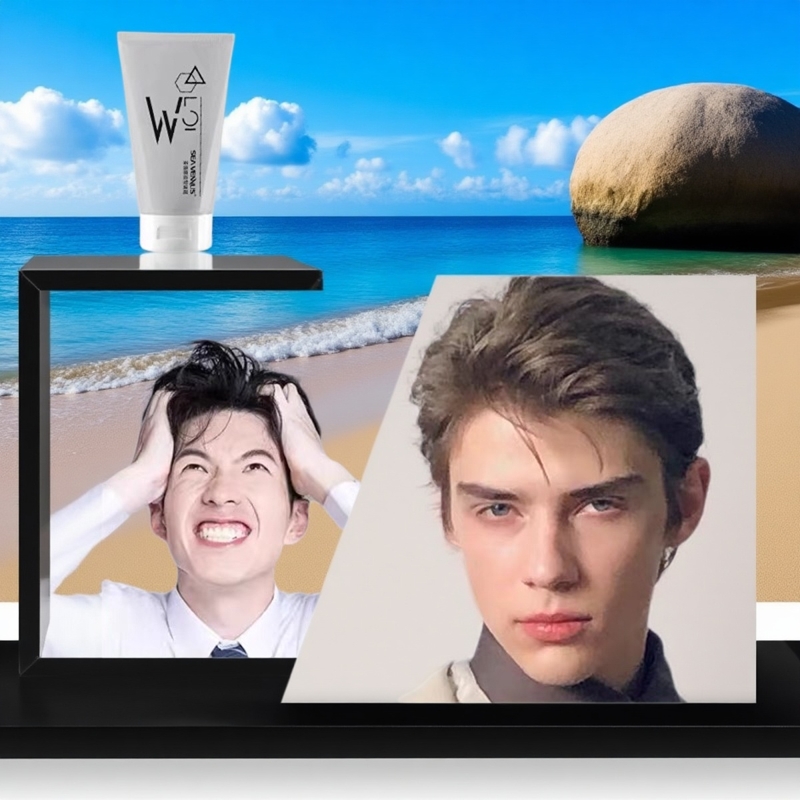 圣威娜造型啫喱水油头啫喱膏男士大背头发定型水清爽亮泽无白屑