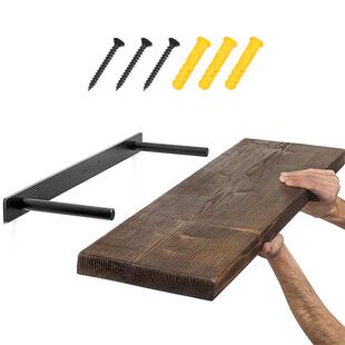 美式复古厨房水管架 铁艺实木置物层板架 卫生间壁挂架纸盒收纳架