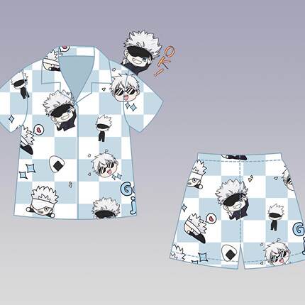 五条悟睡衣咒术回战夏季新款宽松休闲百搭可爱二次元家居服短袖潮