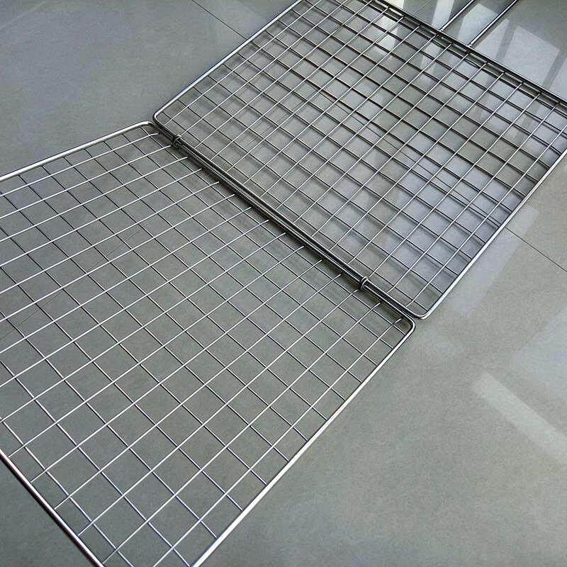 304不锈钢烤鱼夹子拍子网夹板网 烧烤用品 工具烤鱿鱼烤鱼夹 包邮