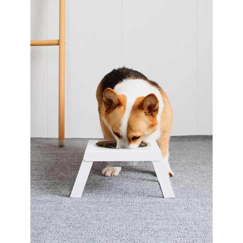 铁艺双盆不锈钢狗食架狗盆狗碗猫碗宠物双碗支架狗食盆金毛大型犬