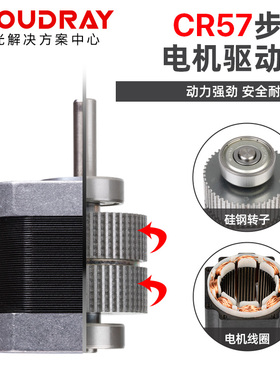 cloudray电机驱动57步进电机套装Nema23激光切割机电机配件DM542S