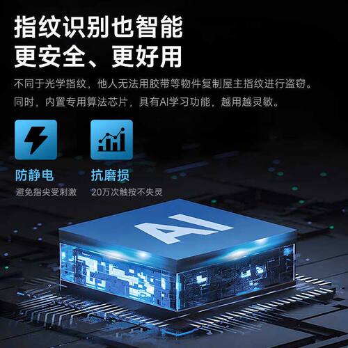 盼盼防盗门家用智能指纹锁密码锁电子门锁通用PL01BK