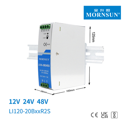 金升阳120W导轨开关电源LI120-20B12/24/48V高隔离耐压EDR-120