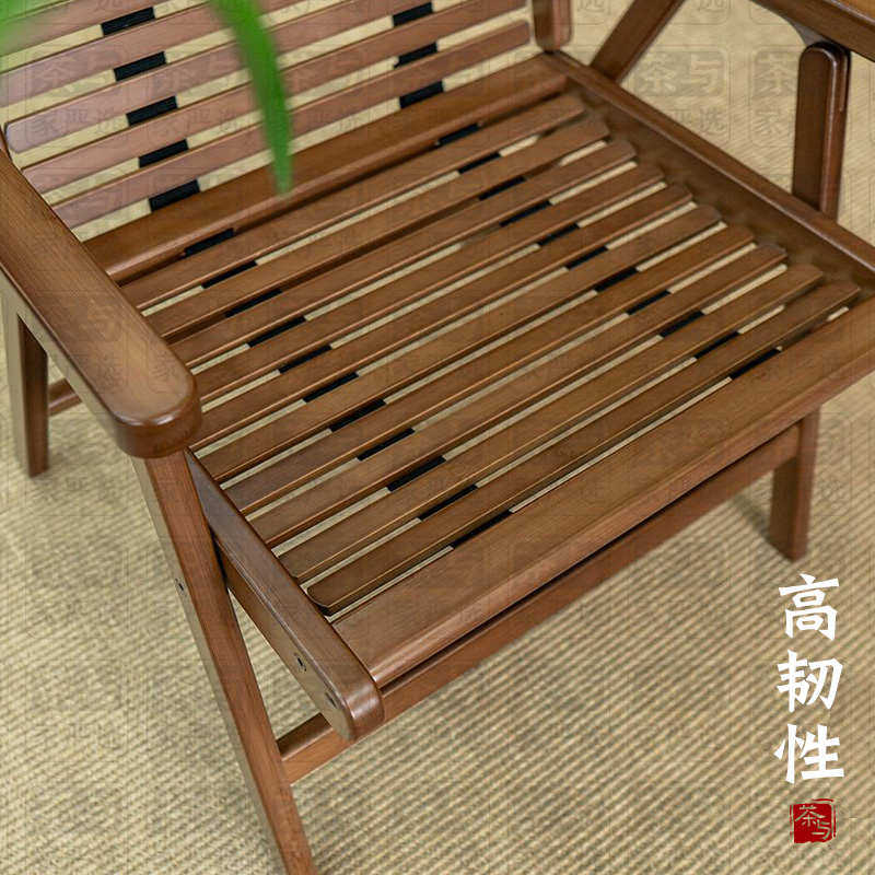新款户外折叠椅便携式家用野外露营钓鱼椅楠竹椅子舒服久坐靠背椅