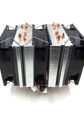 AVC6铜管CPU散热器AMD1150 12代1700针台式电脑静音风扇 X79 2011