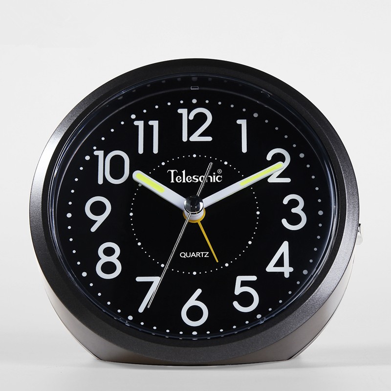 天王星闹钟钟表静音简约现代床头卧室夜光灯男女学生用多功能时钟