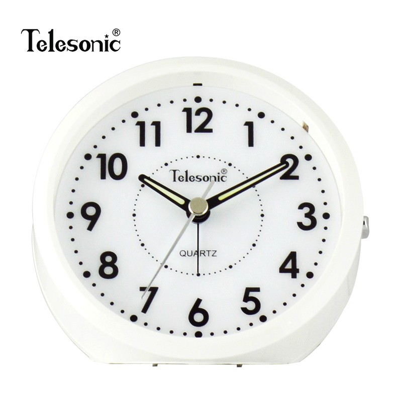 天王星夜光静音多功能小学生闹钟男孩女儿童简约卧室的床头用时钟