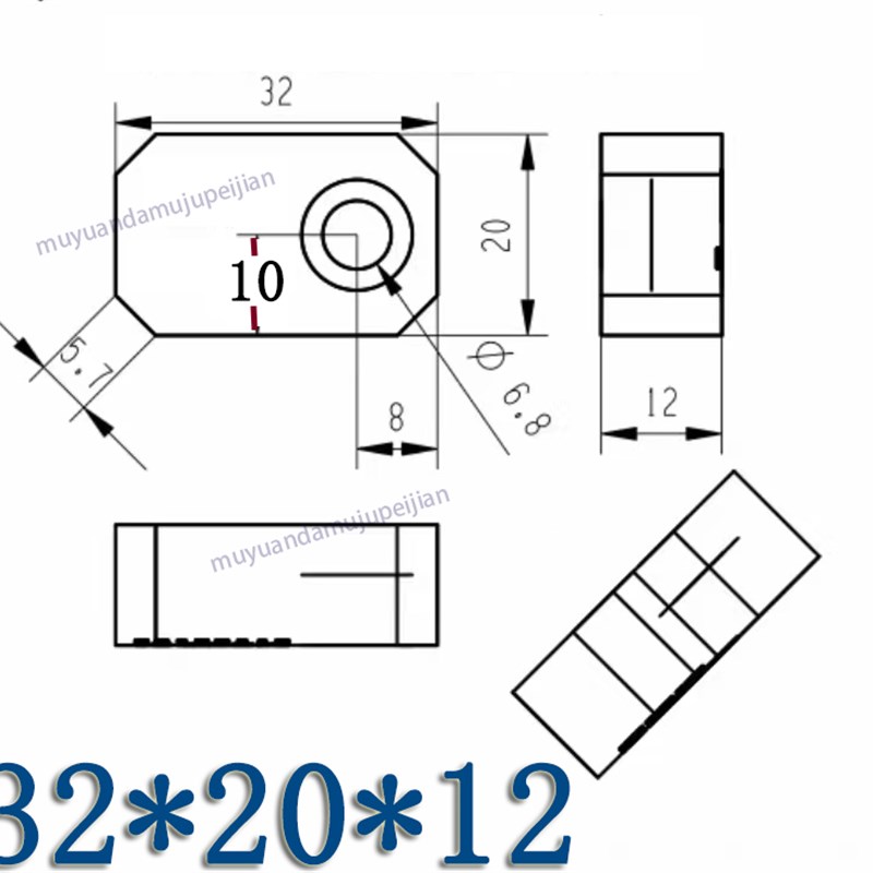 精密模具司筒针压板小压块挡板/单孔双孔圆形中心孔推管压片