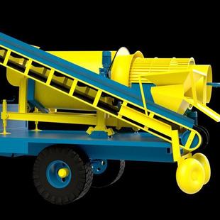 绞洗筒式 screen选金设备 滚筒筛淘金车去泥选金机Trommel