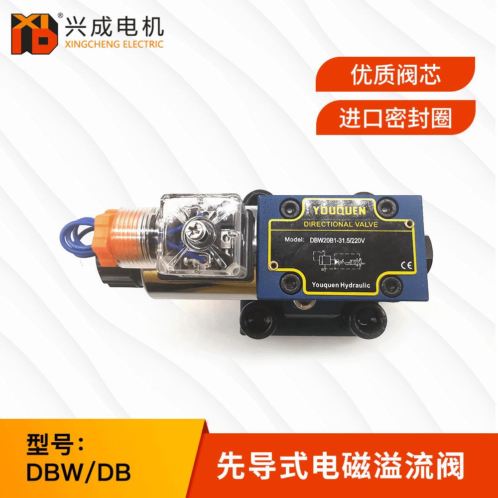 先导式液压阀DBW10A 10B DBW20A 20B电磁溢流阀220V 24V