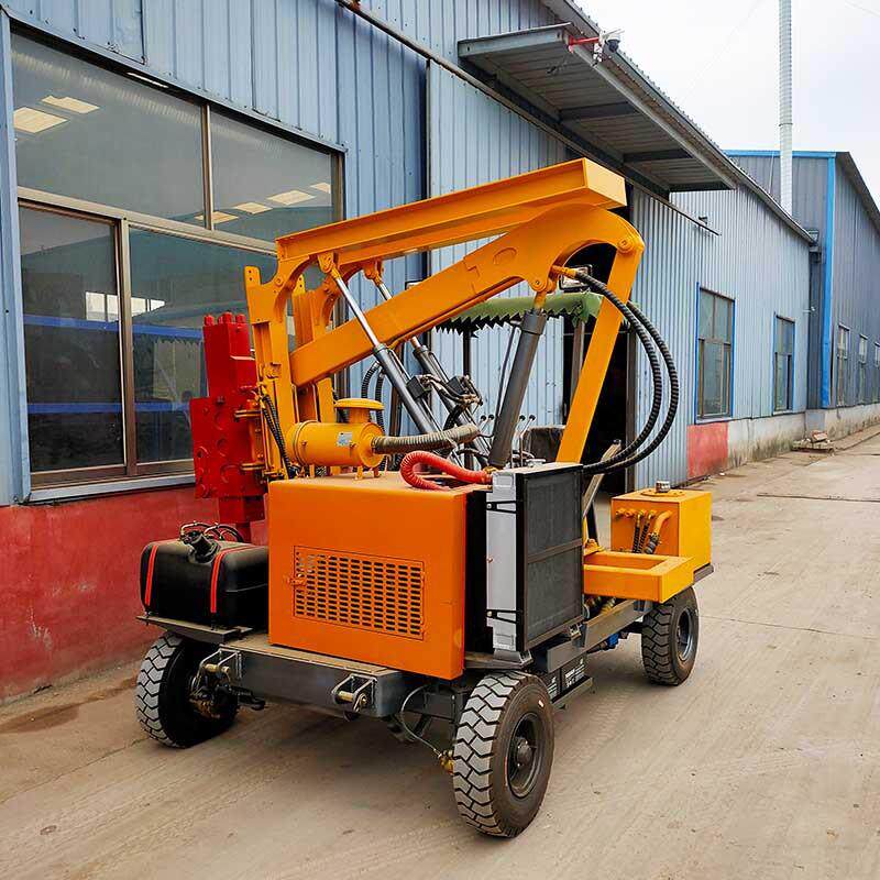 转让二手360小四轮护栏打桩机 波形梁护栏打桩机 85锤头