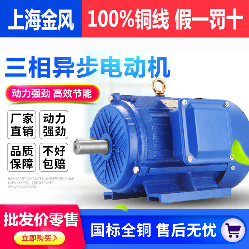YE2三相异步电动机380V 铜线卧式立式0.75/1.1/M1.5/2.2/3/4KW国