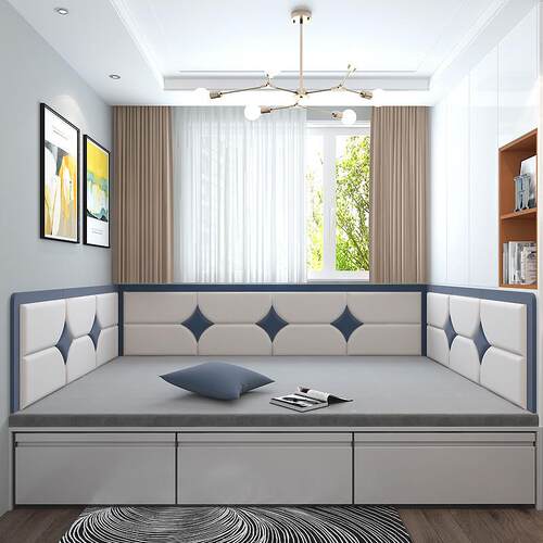 定制榻榻米软包墙围靠背垫炕围子床围儿童防撞墙贴简约现代背景墙