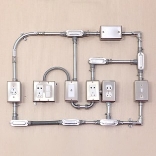 UL美标明装 EMT镀锌线t管工业风软管盒接骑马卡锁母三通弯头连接件