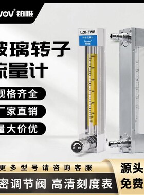 玻璃转子浮子流量计lzb-3wwb气体氮气标气氩气ml每分钟可定制接头