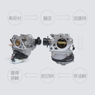 SHT1P1000 10KW化油器 2v77 汽油双缸发电机适用于本田GX620