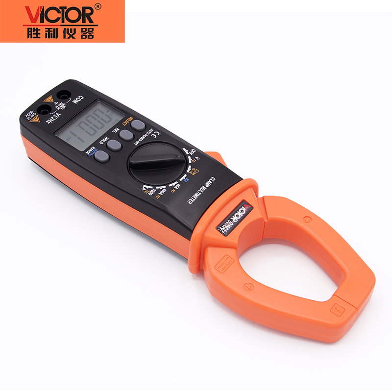 胜利数字钳形表高j精度钳型万用表数显式交直流钳形电流表VC6056B