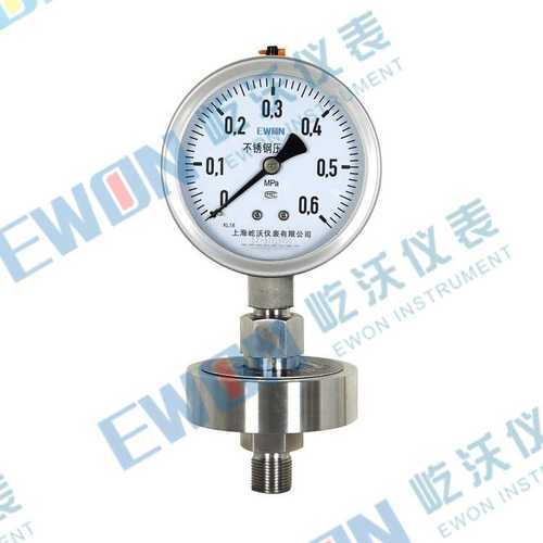 配过压保护器压力表 隔膜压力表YTF-100H/GLZ/ML上海隔膜压力表