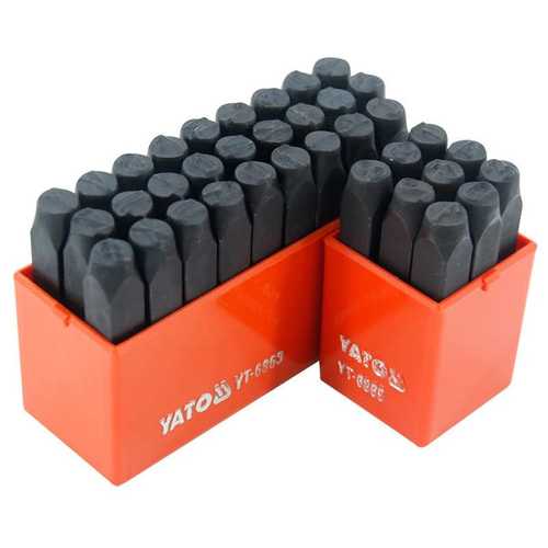 YATO字模钢印钢字码冲子钢号码数字英文字母标牌手敲钢板打字模冲