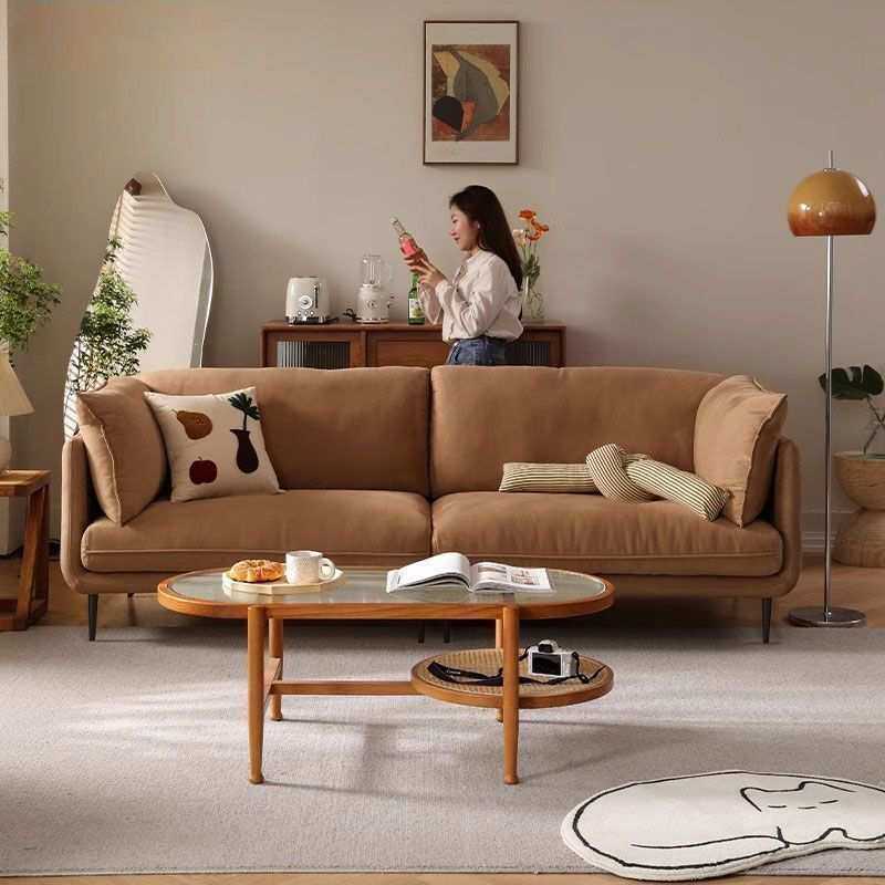 意式极简约沙发小户型服装店出租房布艺沙发双人三人网红沙发云朵