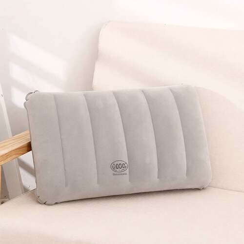 超大号毛绒充气枕头｜旅行便携
