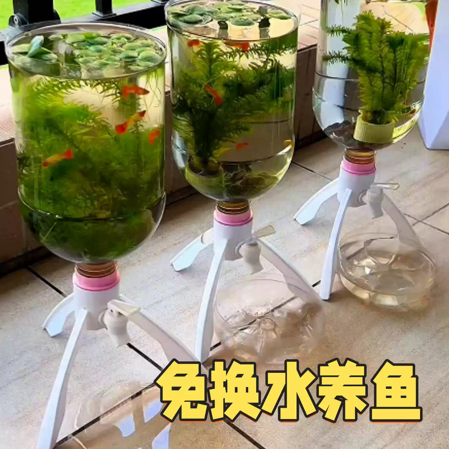 免换水懒人生态鱼缸神器自动桌面