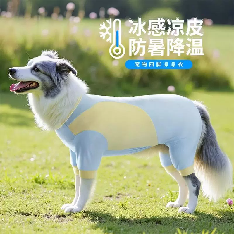 狗狗凉凉衣夏天防虫薄款边牧夏季防晒衣服中大型犬冰感宠物四脚衣