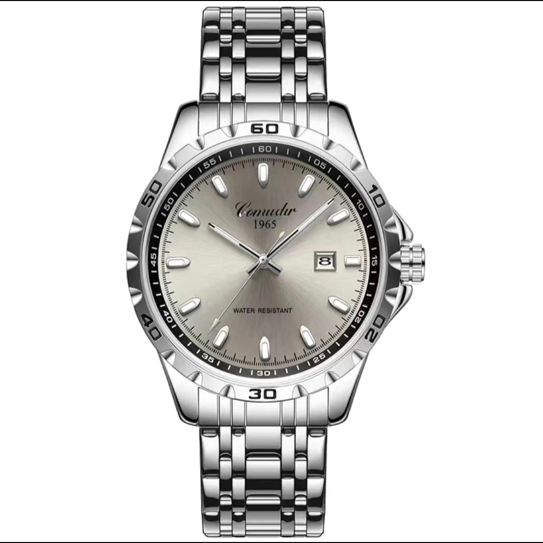 双男手表多Comudir夜光防水摩表非新款时尚潮流镂空日历机械男士