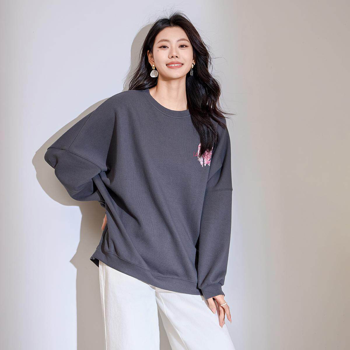 SMEN诗萌宽松慵懒风卫衣女春秋
