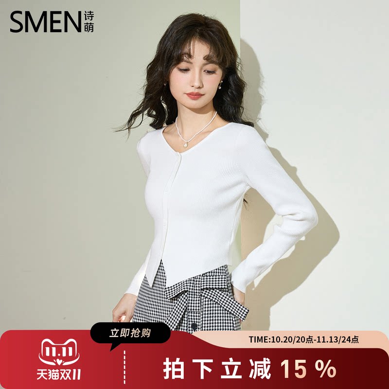 SMEN诗萌设计感甜酷风针织衫