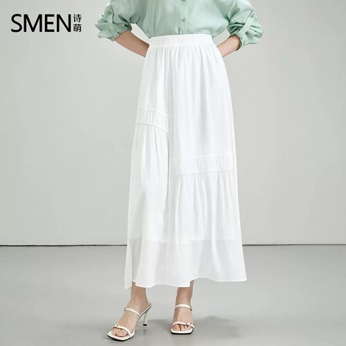 SMEN诗萌2026夏季高腰新款半身裙