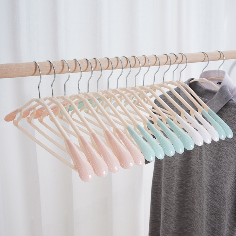 无痕宽肩衣架子家用加宽晾衣架防滑挂钩晒衣架宿舍用学生防肩角