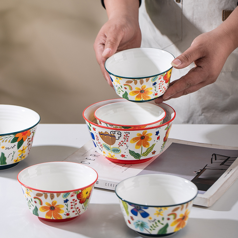 景德镇餐具陶瓷防烫米饭碗不烫手