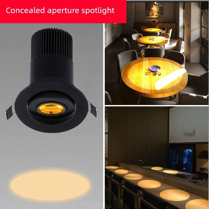 嵌入式led聚光射灯天花筒灯光圈氛围灯3W5W7W12W开孔75mm7.5公分