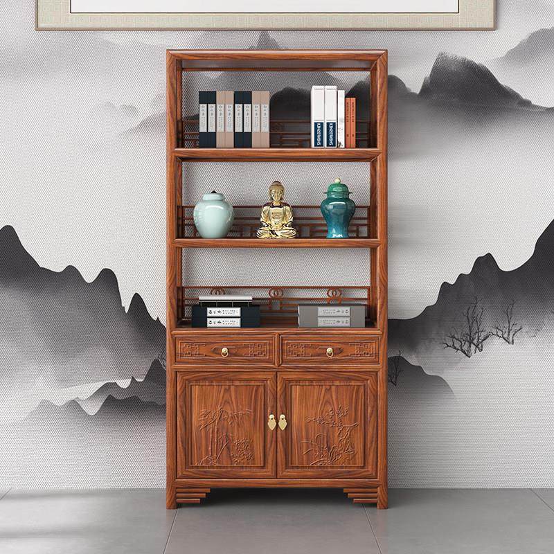 新书架货架博古架实木中式茶叶架茶壶架茶饼架多层置物架展示柜红,住宅家具,书架,淘宝优惠券,粉丝福利购,淘宝优惠卷