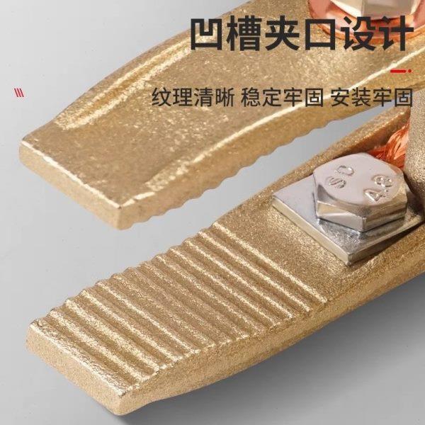 夹铁线地焊030夹电焊机接搭 线夹全铜A型0A80二保焊铜接地线050A