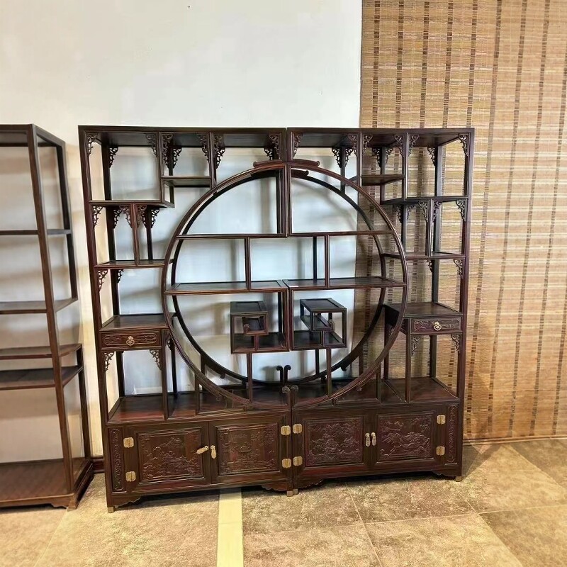 博古架茶架子置物架茶具展示柜茶叶柜多层收纳架子客厅隔断多宝阁