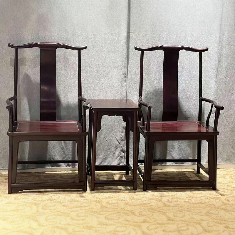 紫檀檀香南宫椅中式休闲椅非洲小叶紫檀圈椅全实木椅客椅红木家具