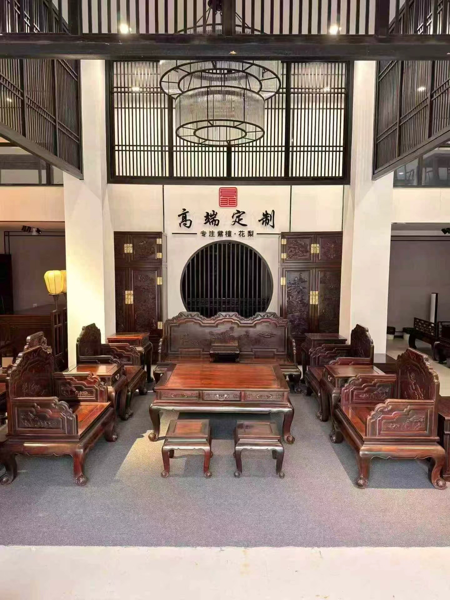 大红酸枝交趾黄檀踩珠款沙发客厅实木组合中式多功能两用无补定制