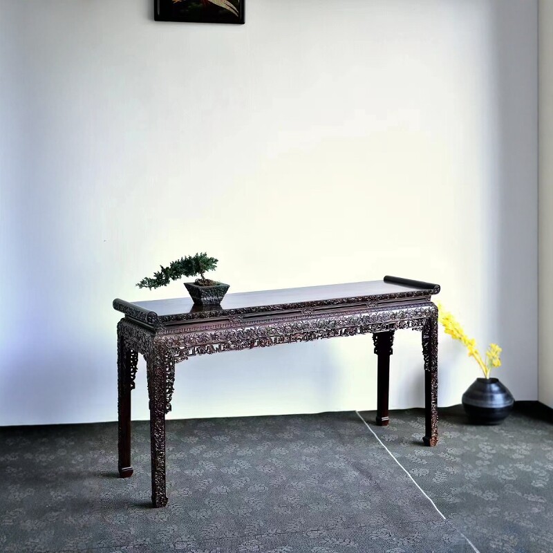 红木家具大红酸枝木神台实木供桌条案中式仿古香案条几翘头案佛桌