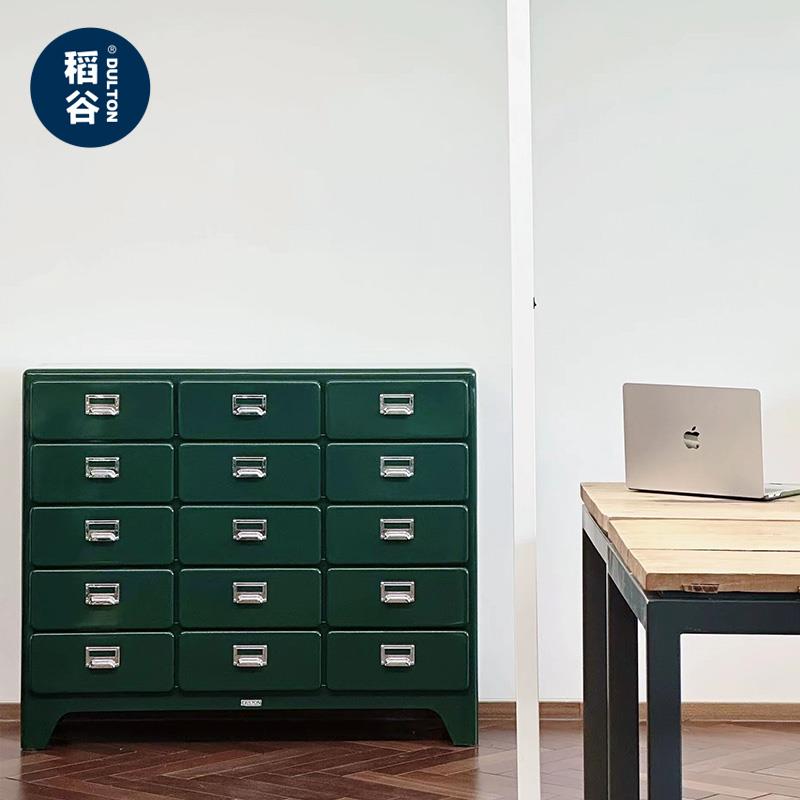 稻谷藏库DULTON 金属十五屉柜 多功能收纳储物柜子 简约斗柜