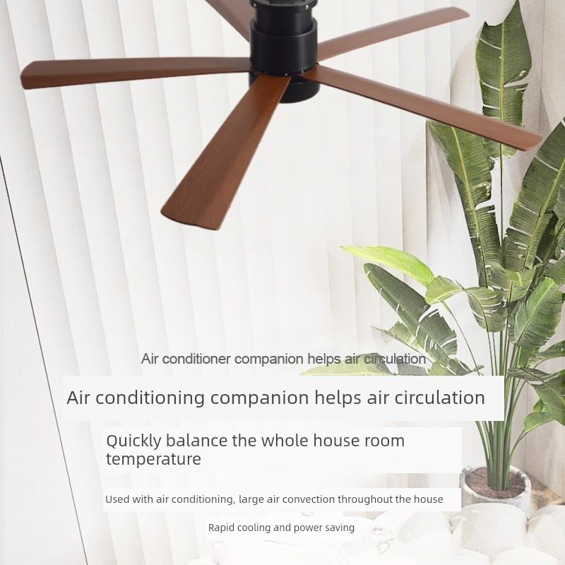 新白色高风风扇灯客厅卧室餐厅北欧现代简单变频吊扇吊灯