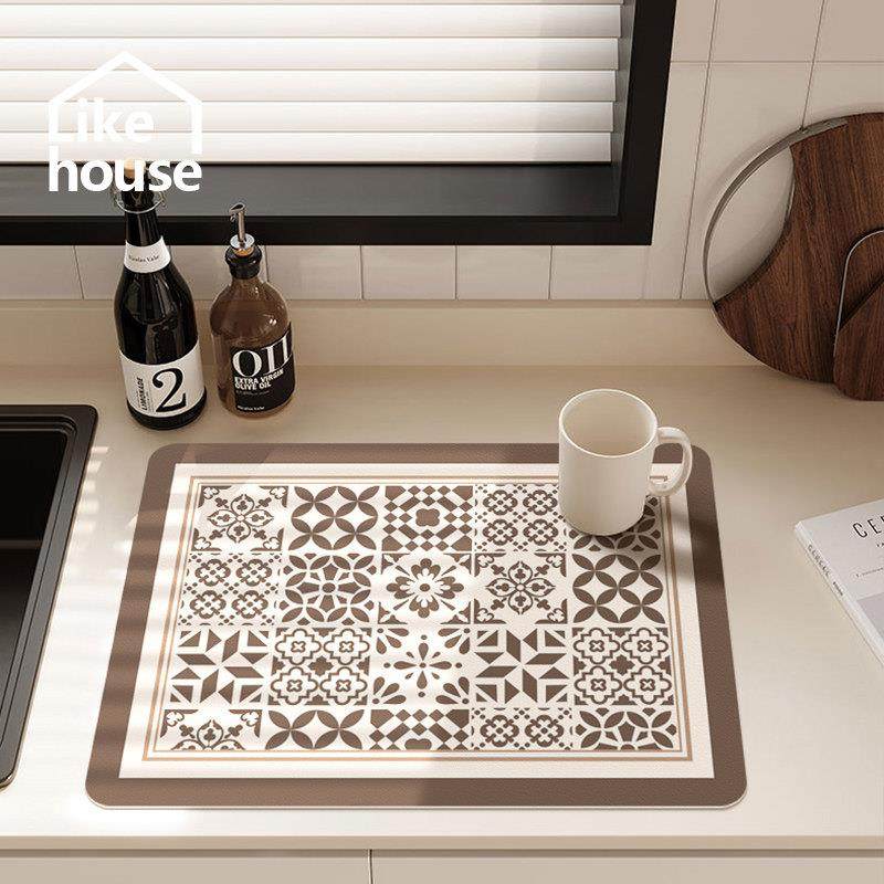 高档欧式速干厨房沥水垫皮革吸水杯垫吧台面沥水碗垫防滑洗手台垫,居家布艺,餐垫,淘宝优惠券,粉丝福利购,淘宝优惠卷
