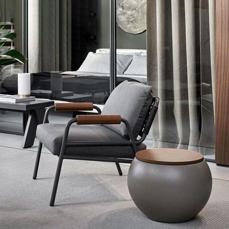 户外沙发休闲北欧阳台铝材家具简约室外庭院别墅防水沙发藤椅绳编