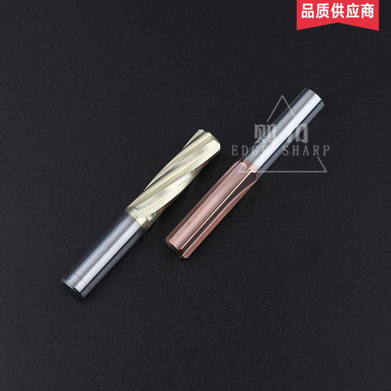进口58度钨钢铰刀直槽/螺旋H7数控硬质合金直柄加长150L机用铰刀